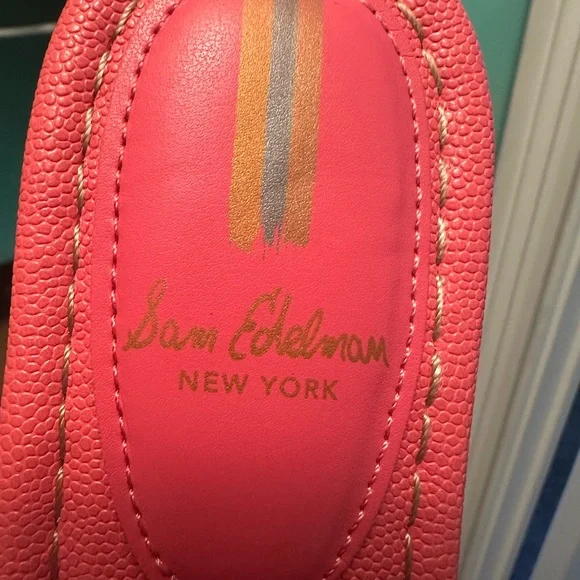 Women's Coral/Pink Slide Sandals 8 - Picture 7 of 9